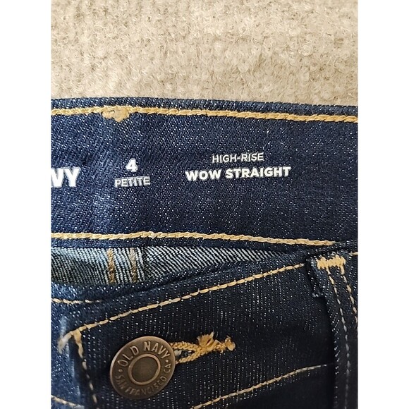Old Navy Wow Straight Ankle Jeans Womens 4 Petite Dark Wash Stretch NEW - Picture 9 of 11